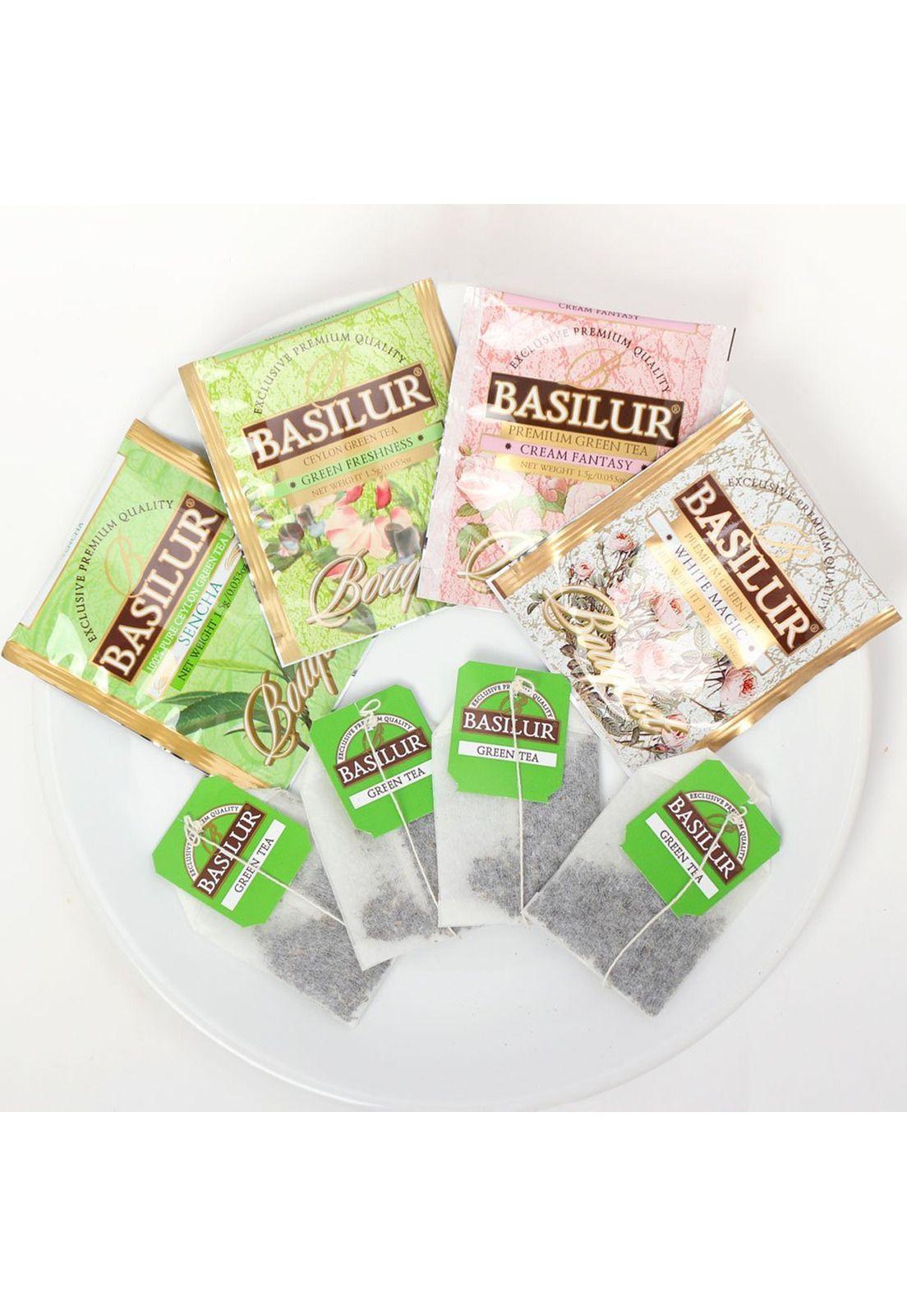 Te Verde Surtido Basilur Libro Bouquet 32 bolsas.-3