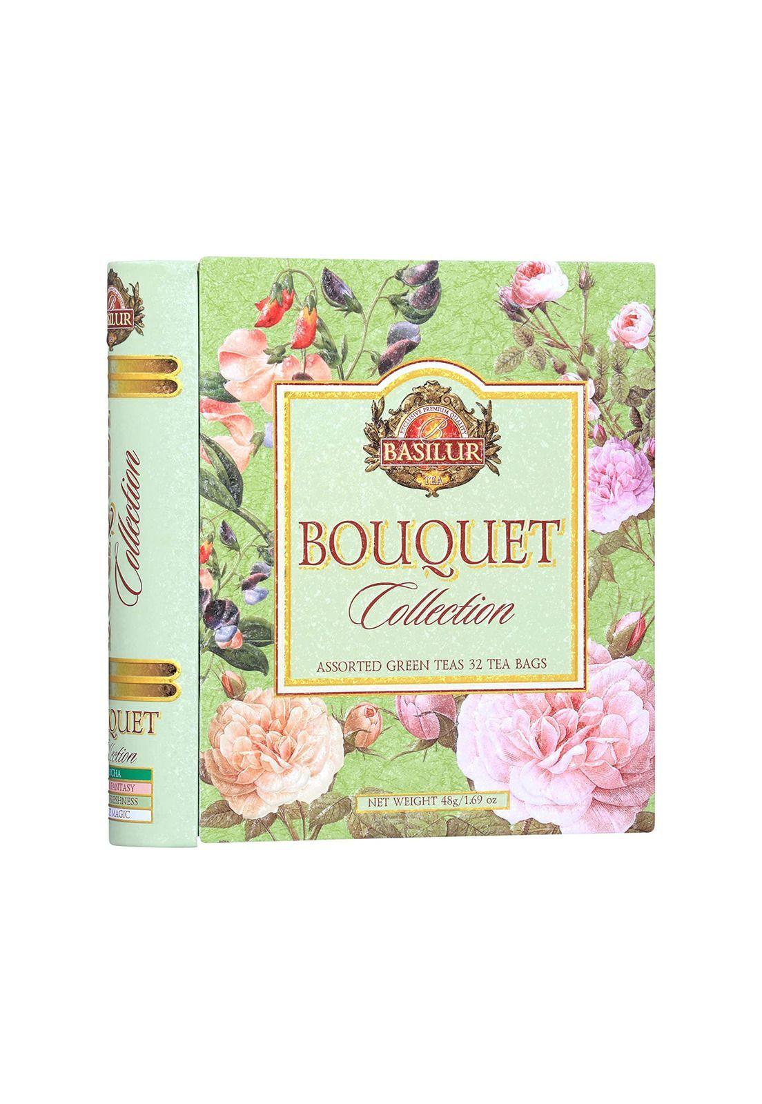 Te Verde Surtido Basilur Libro Bouquet 32 bolsas.-4