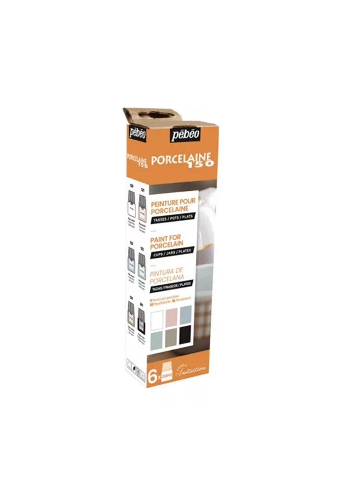 Kit Pebeo Porcelaine 150 Ceramica Y Vidrio 6 Colores Pastel-0