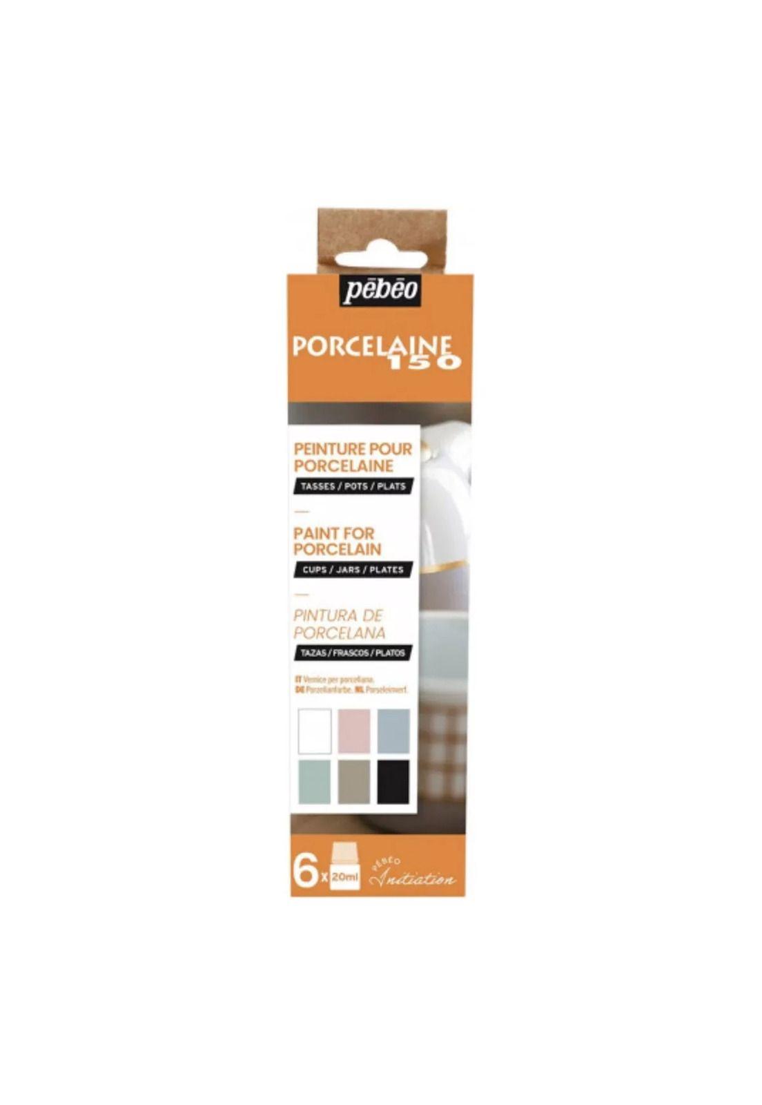 Kit Pebeo Porcelaine 150 Ceramica Y Vidrio 6 Colores Pastel-1