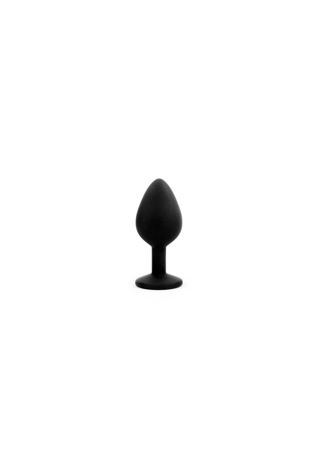 Plug Anal Dilatador Silicona Cristal Negro Talla S-0