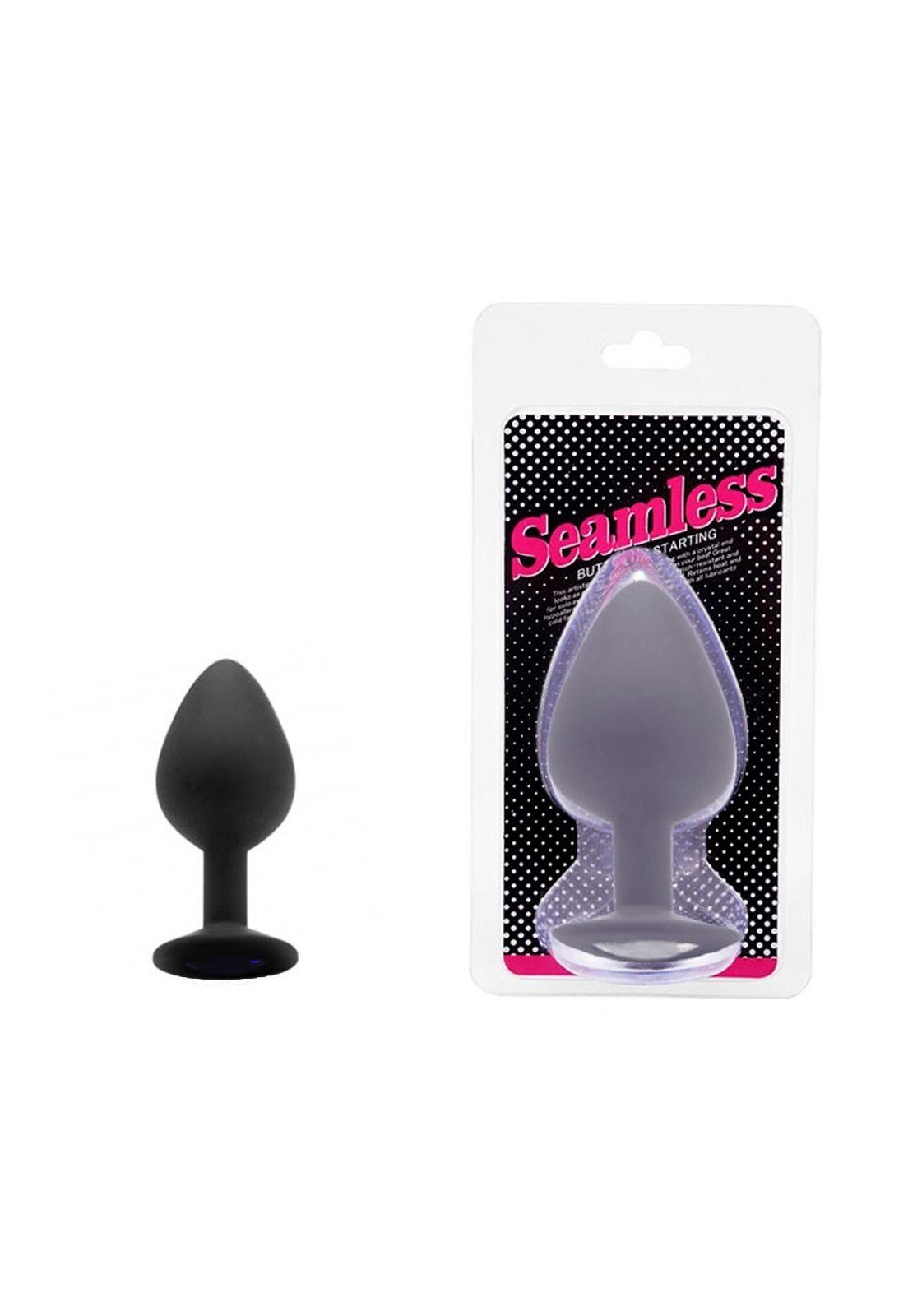 Plug Anal Dilatador Silicona Cristal Negro Talla S-1