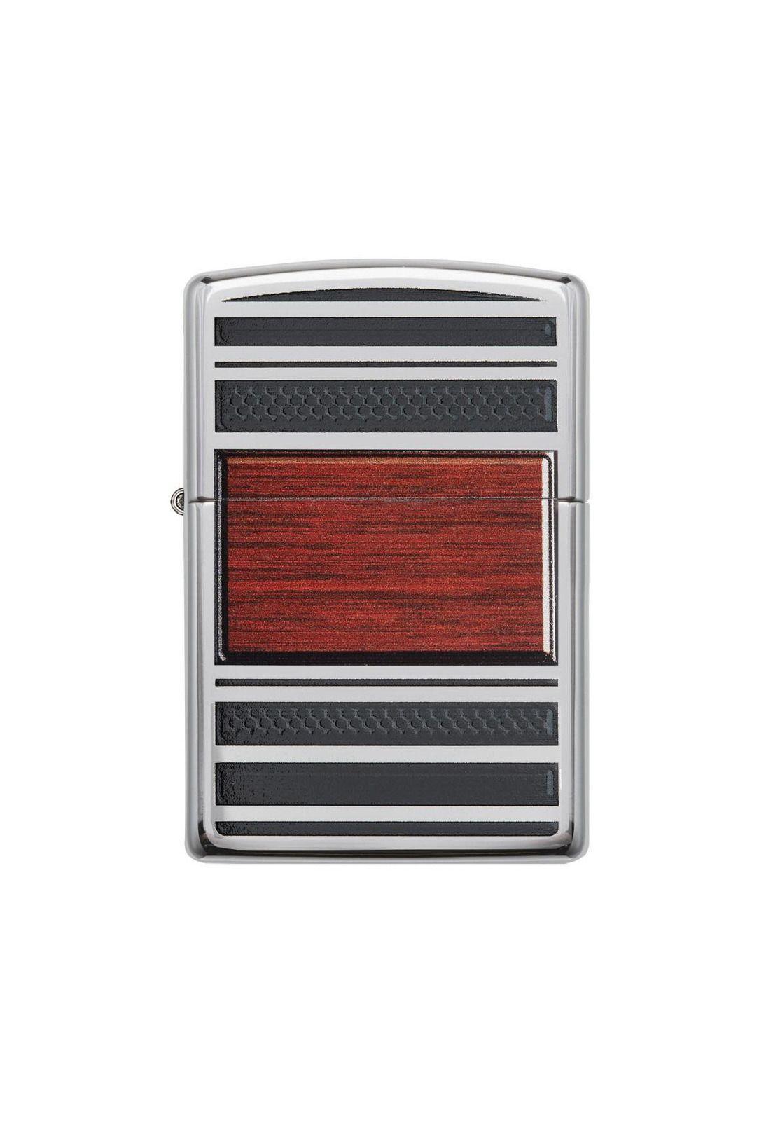 Encendedor Zippo Steel And Wood Desing Plateado ZP28676-0