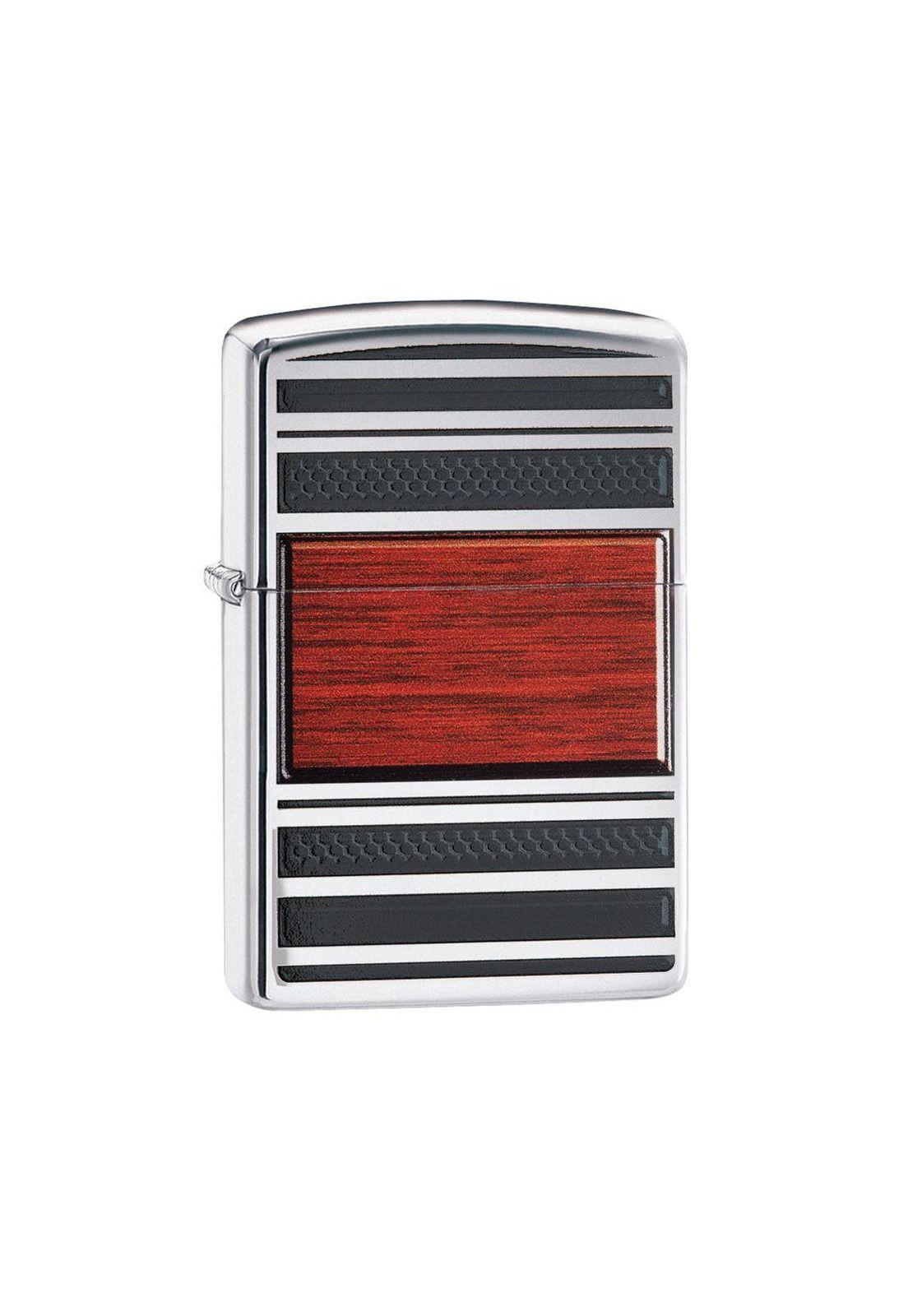 Encendedor Zippo Steel And Wood Desing Plateado ZP28676-2