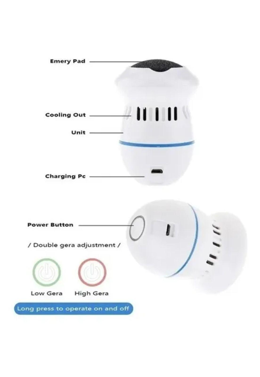 Removedor Amolador Pies Saca Quita Callos Recargable Usb.-3