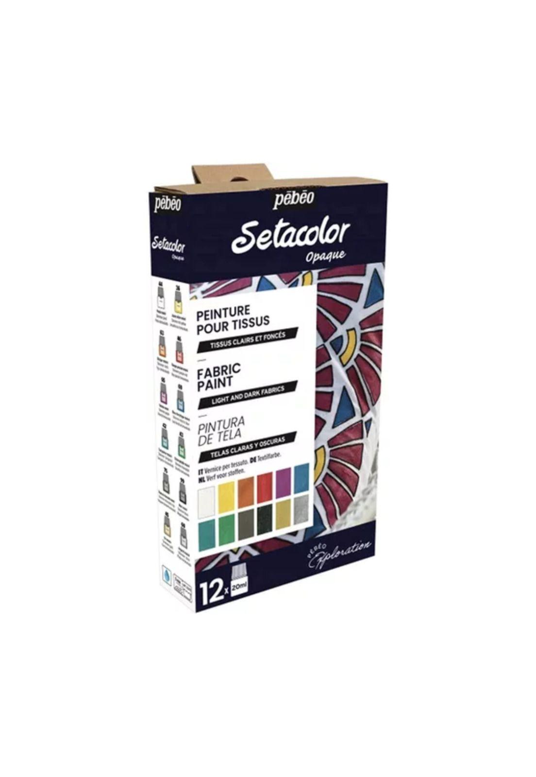 Kit Pebeo Pintura Tela 12 Colores Setacolor 20ml Opacos-0