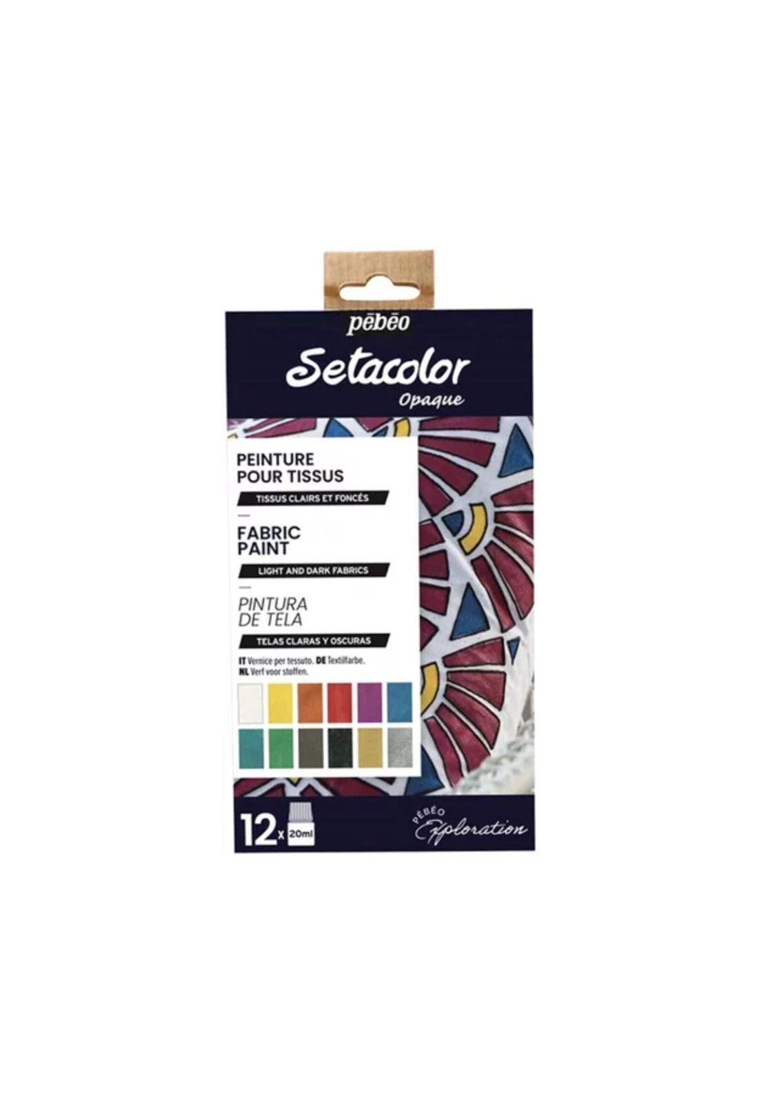Kit Pebeo Pintura Tela 12 Colores Setacolor 20ml Opacos-1