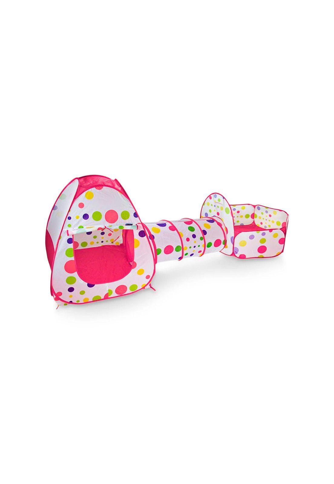 Carpa Tunel Plegable Para Niños Rosa-2
