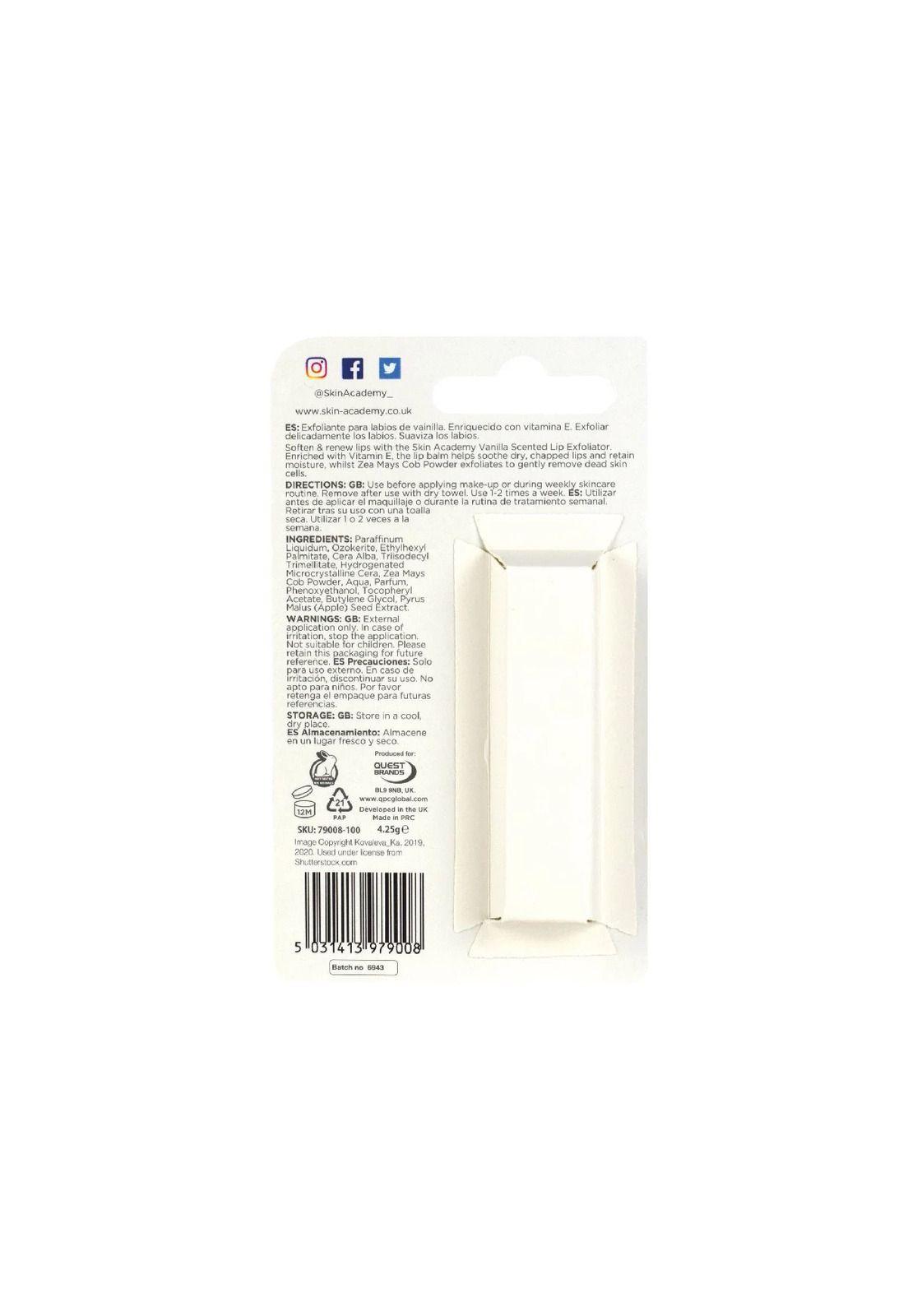 Balsamo Labial Exfoliante FPS15 Vanilla Skin Academy 4.25g-1