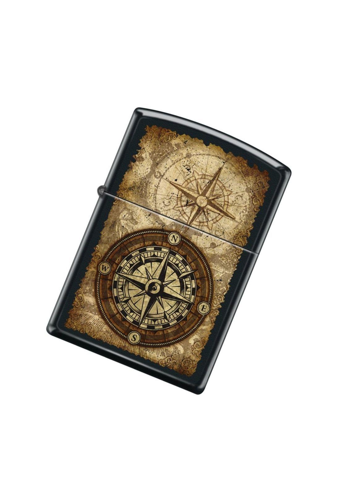 Encendedor Zippo Compass Matte Brujula Negro ZP218.CI419891-1