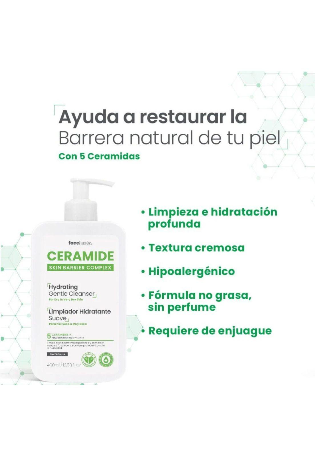 Limpiador Hidratante Suave Piel Seca a Muy Seca 400ml Ceramide-0