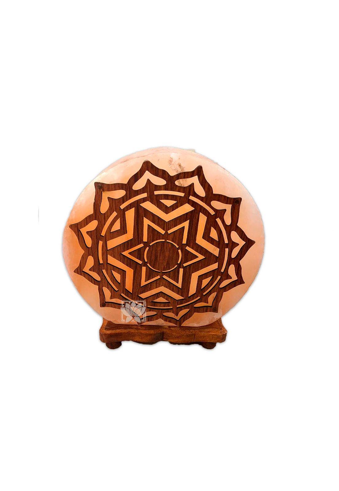 Lampara de Sal Diseño Chakra Corazon 22 Cms-0