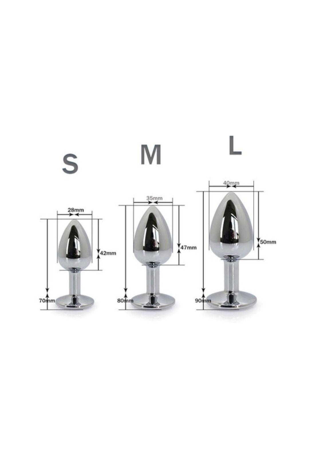 Plug Anal Dilatador Silicona Corazon Negro Set de 3 Medidas-1