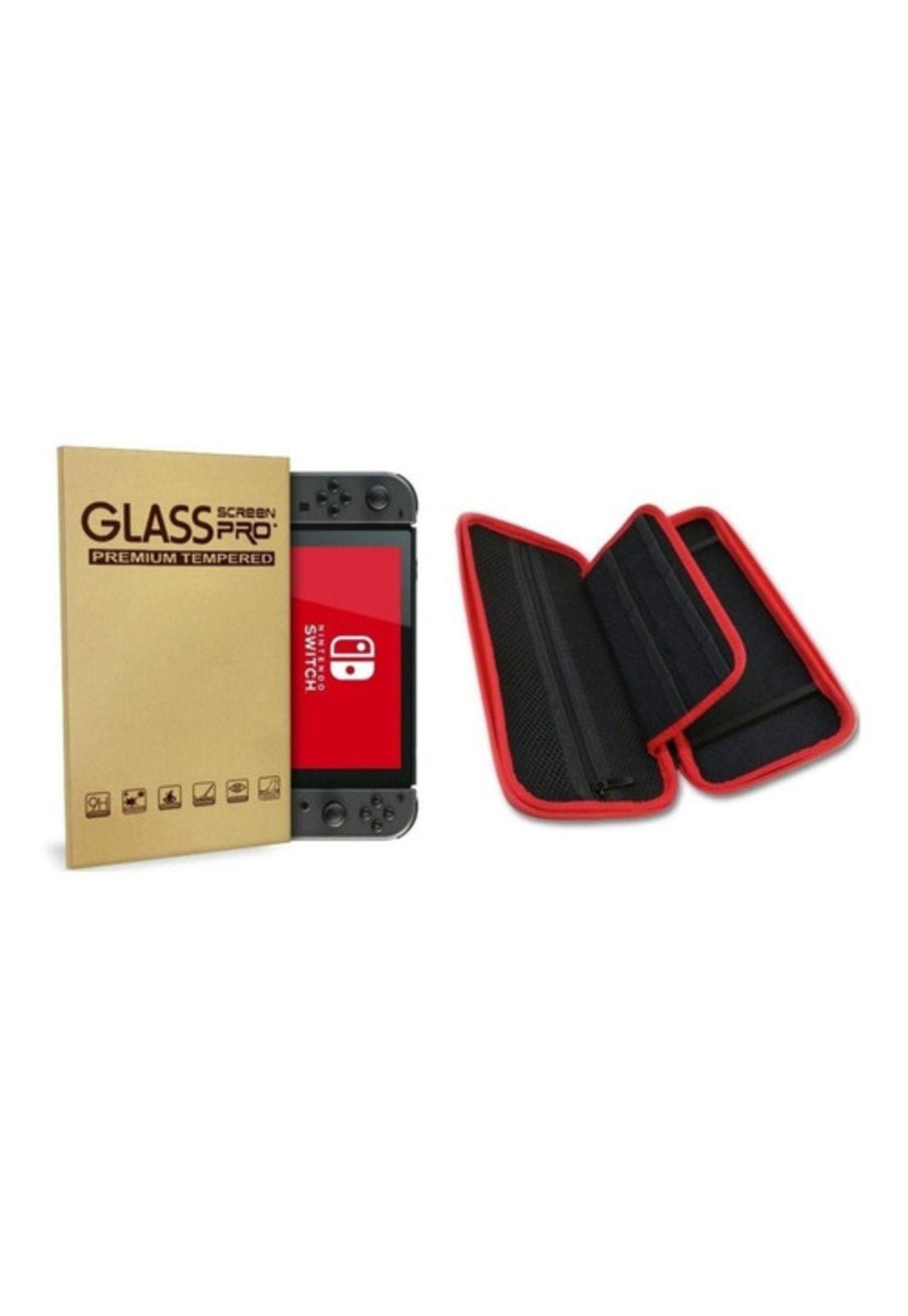 Lamina Templada Mica Y Estuche Protector Nintendo Switch-0