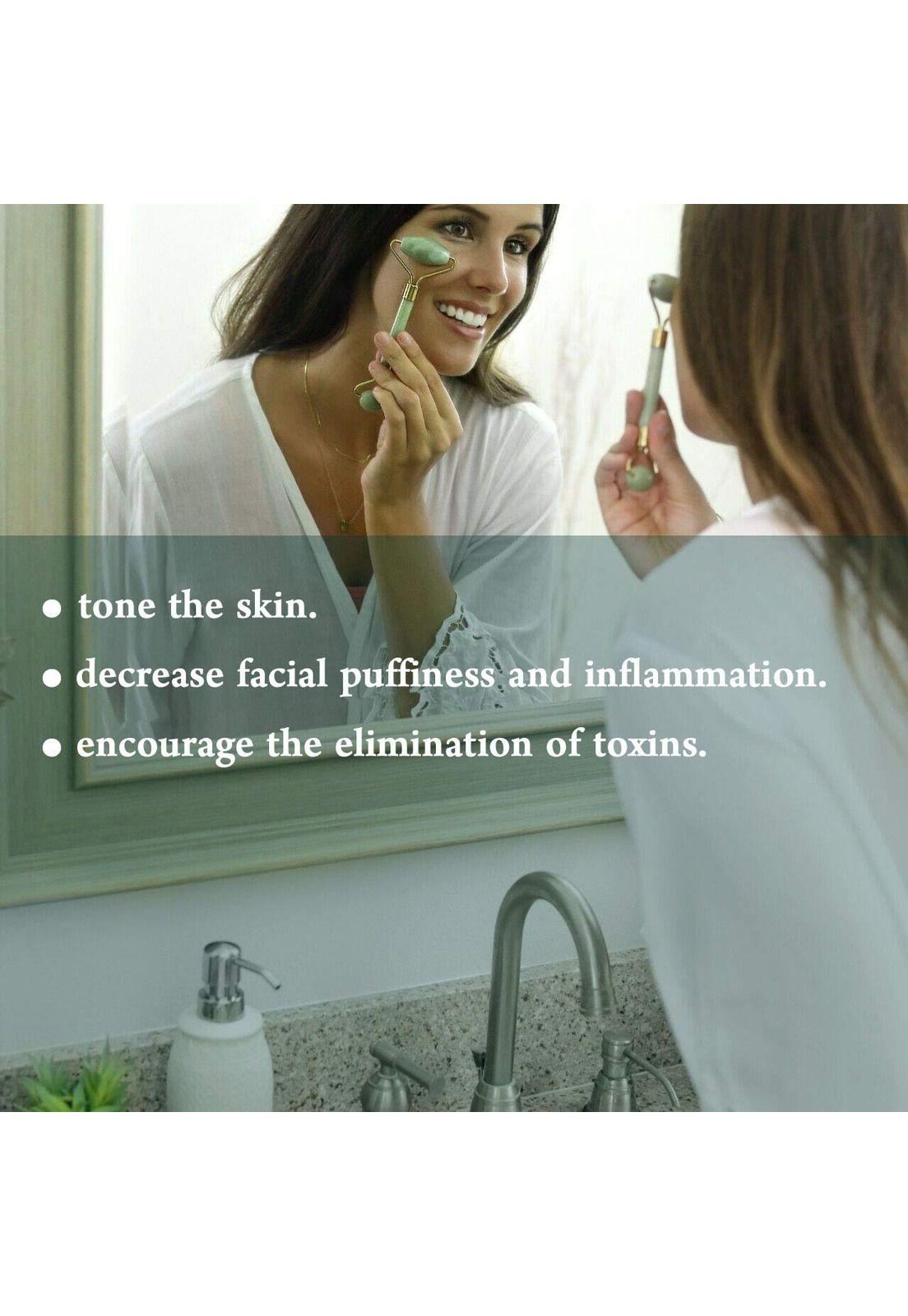 Rodillo Masajeador Roller Jade Facial Roller Piedra Jade-7