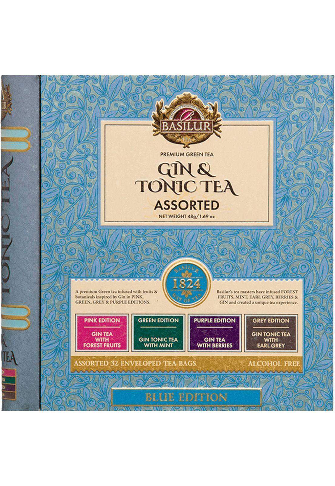 Te Verde Negro Surtido Basilur Libro Gin Tonic Azul 32 Bolsas-1
