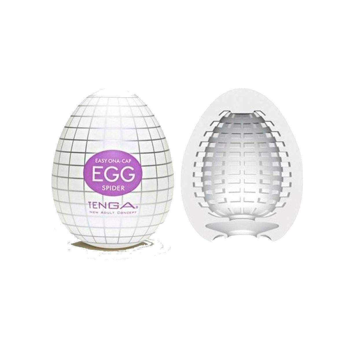 Huevo Masturbador Masculino Tenga Egg Spider Lila-1