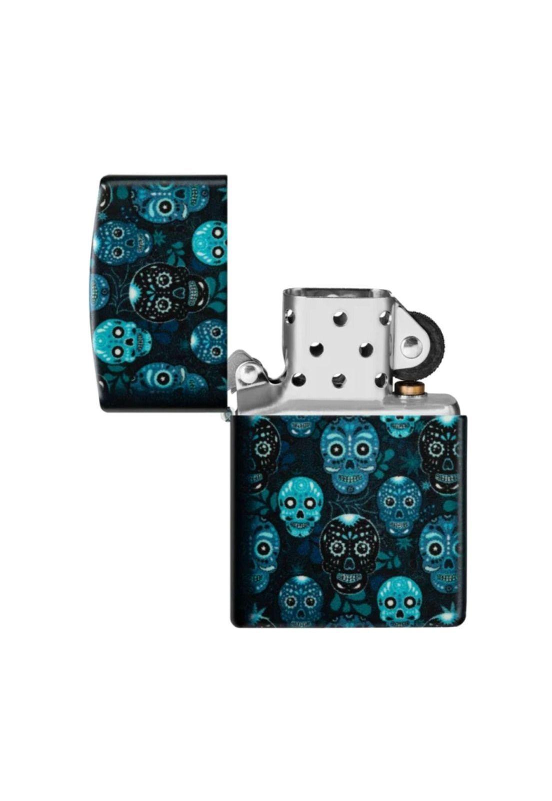 Encendedor Zippo Sugar Skulls Design Azul ZP46017-3