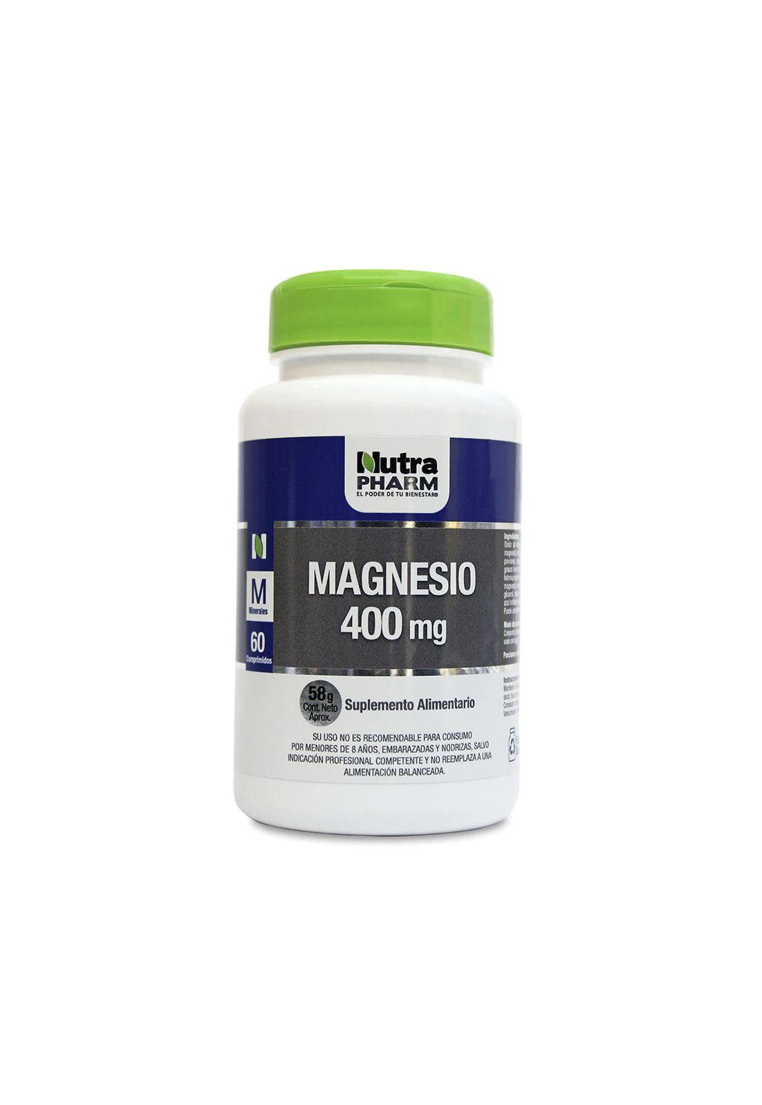 Magnesio 400 mg 60 Comprimidos Nutra Pharm-0
