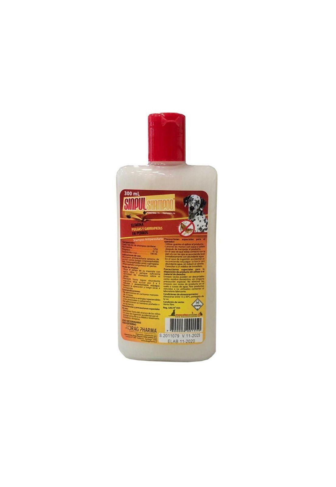 Shampoo Antiparasitario para Perros Sinpul 300 ml-1