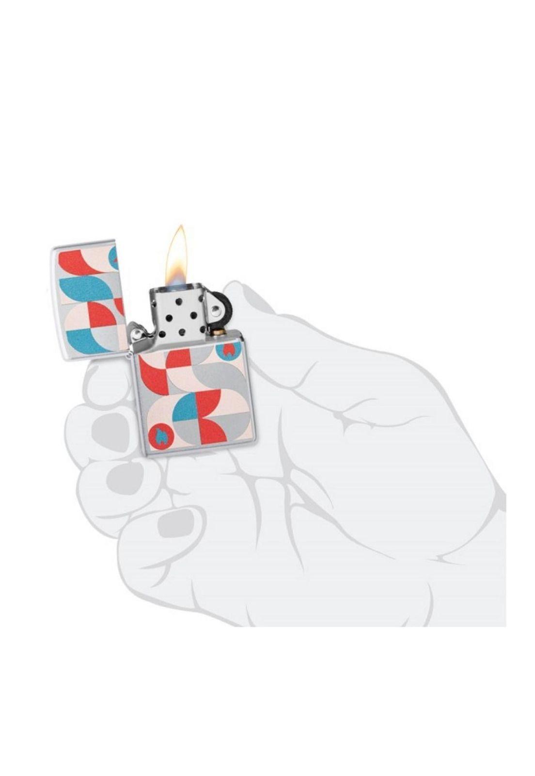 Encendedor Zippo Geometric Design Plateado ZP48712-3
