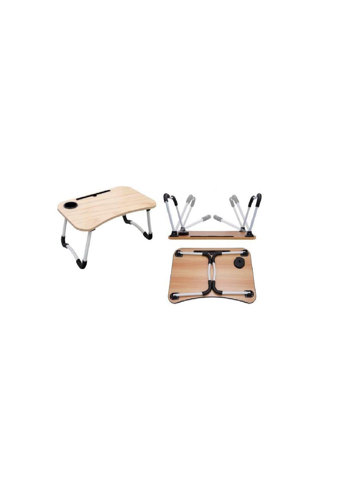 Mesa De Cama Plegable Para Notebook Portavaso Cafe Claro-1