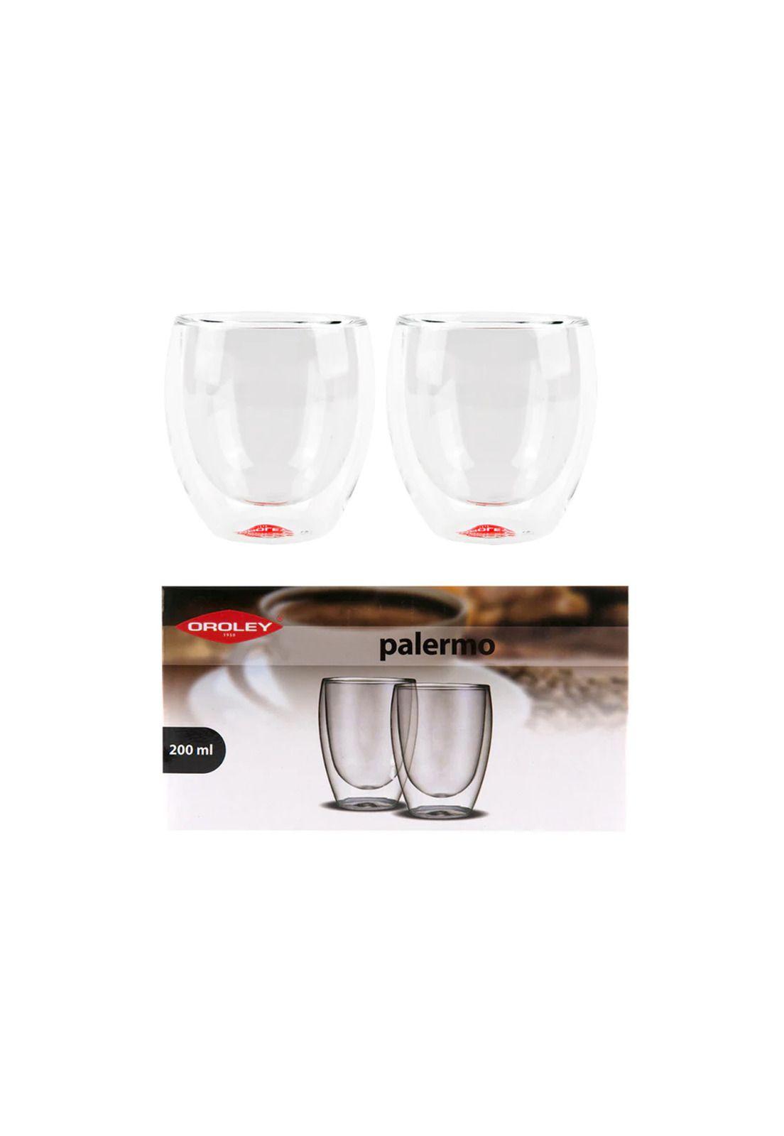 Set 2 Vasos para Te o Cafe Doble Pared Palermo 200 ml Oroley-3