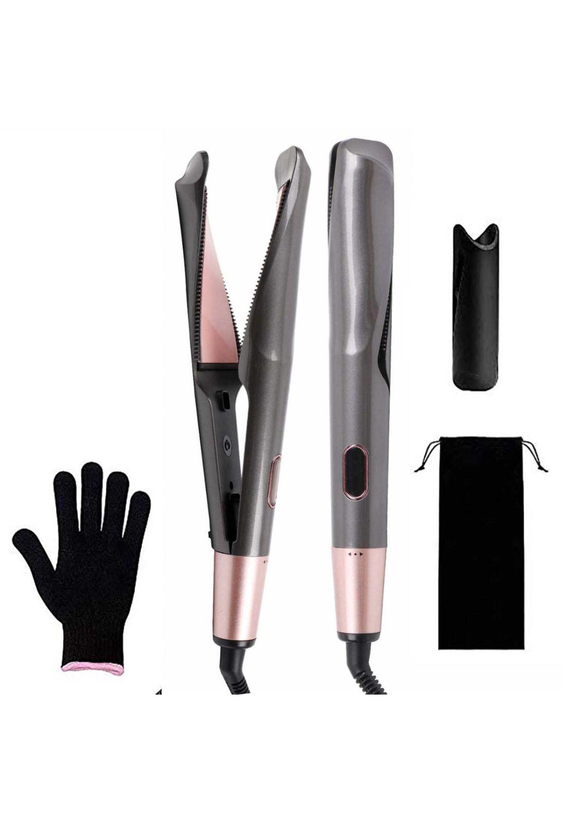 Onduladora De Pelo Plancha Rizadora Rulos Profesional 2 En 1-3