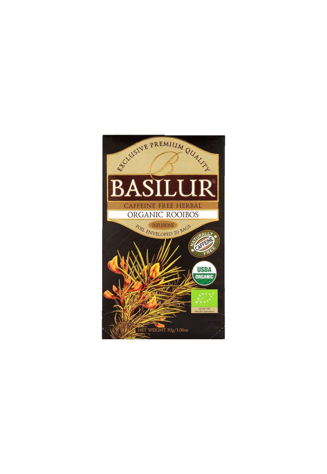 Te Basilur Organic Rooibos Sin Cafeina Caja 25 bolsas-2