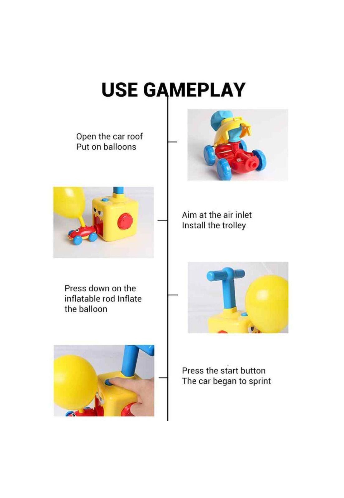 Juguete Bombin Inflador Globo Lanzador De Autos Gato-4