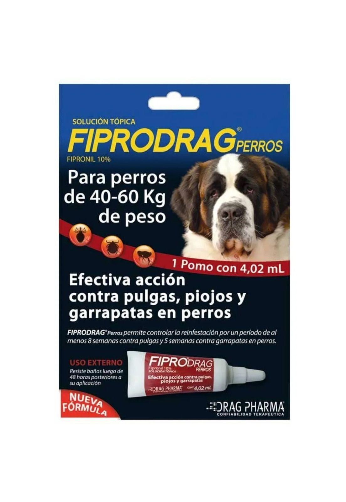 Pipeta Fiprodrag Antipulga Perros De 40 A 60 Kg 4 Ml-0