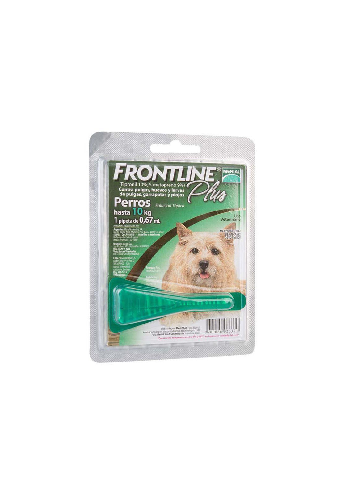 Pipeta para Perros hasta 10 kg Frontline Plus 0,67 ml-1