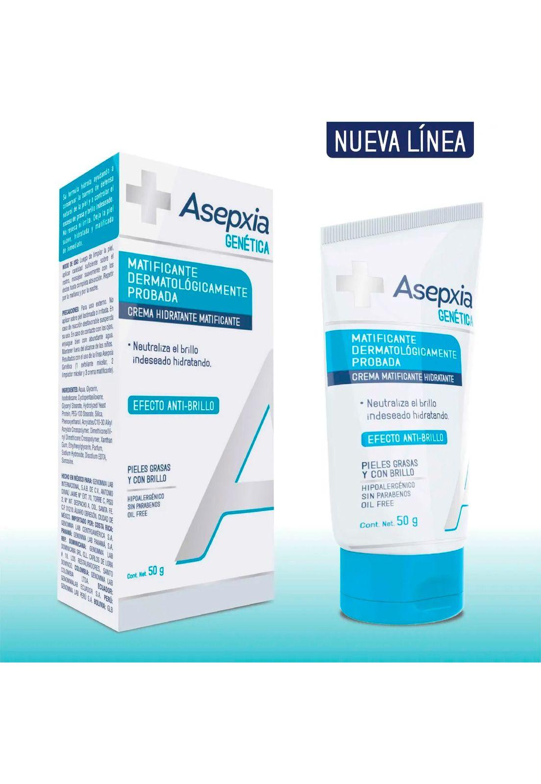 Asepxia Gen Crema Matificante Hidratante Anti Brillo 50g-4