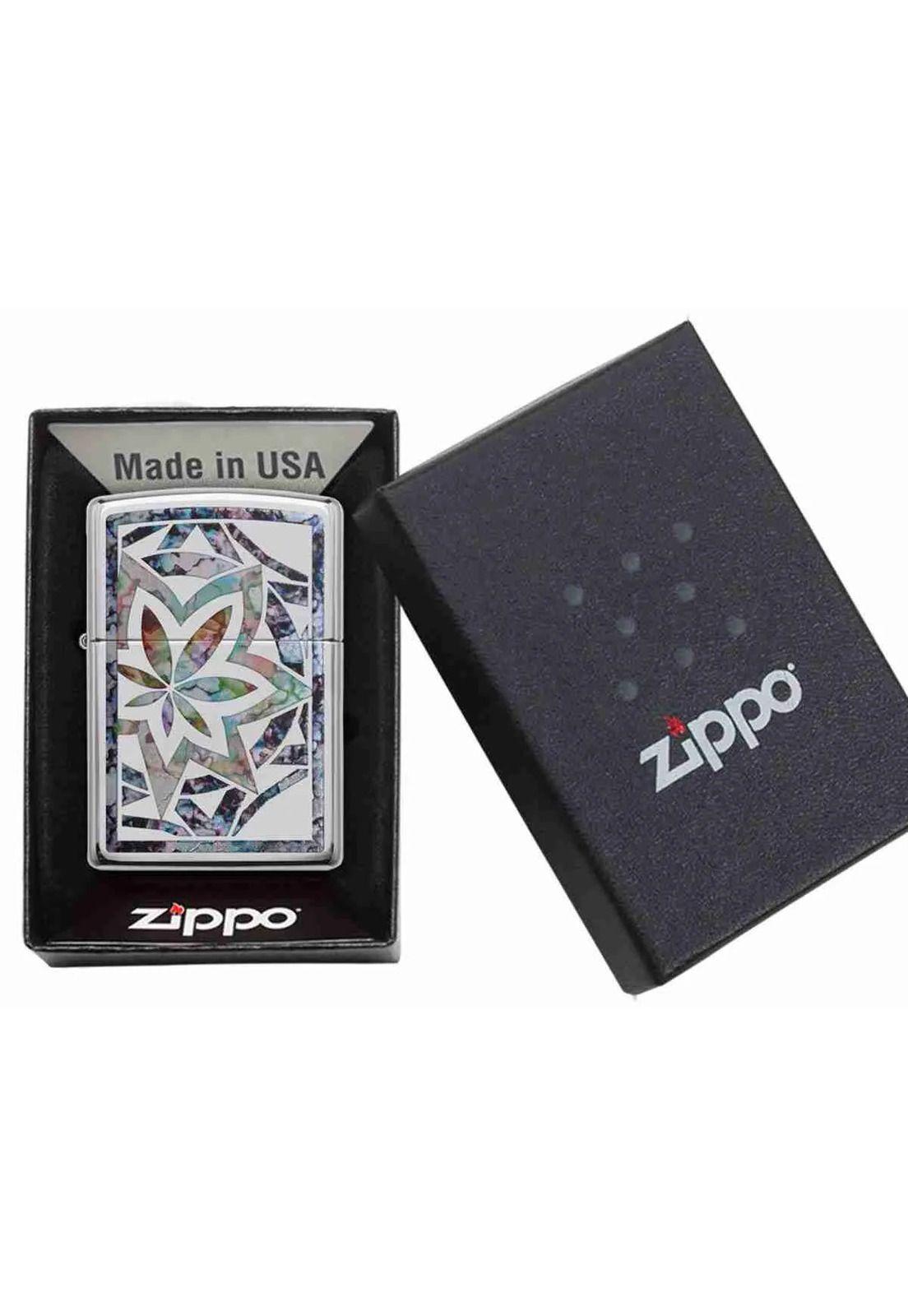 Encendedor Zippo Fusion Leaf Desing Plateado ZP29727-6