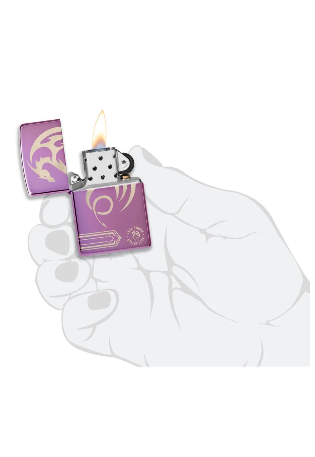 Encendedor Zippo Anne Stokes Dragon Design Morado ZP48574 (Talle:Tamaño Único)-3