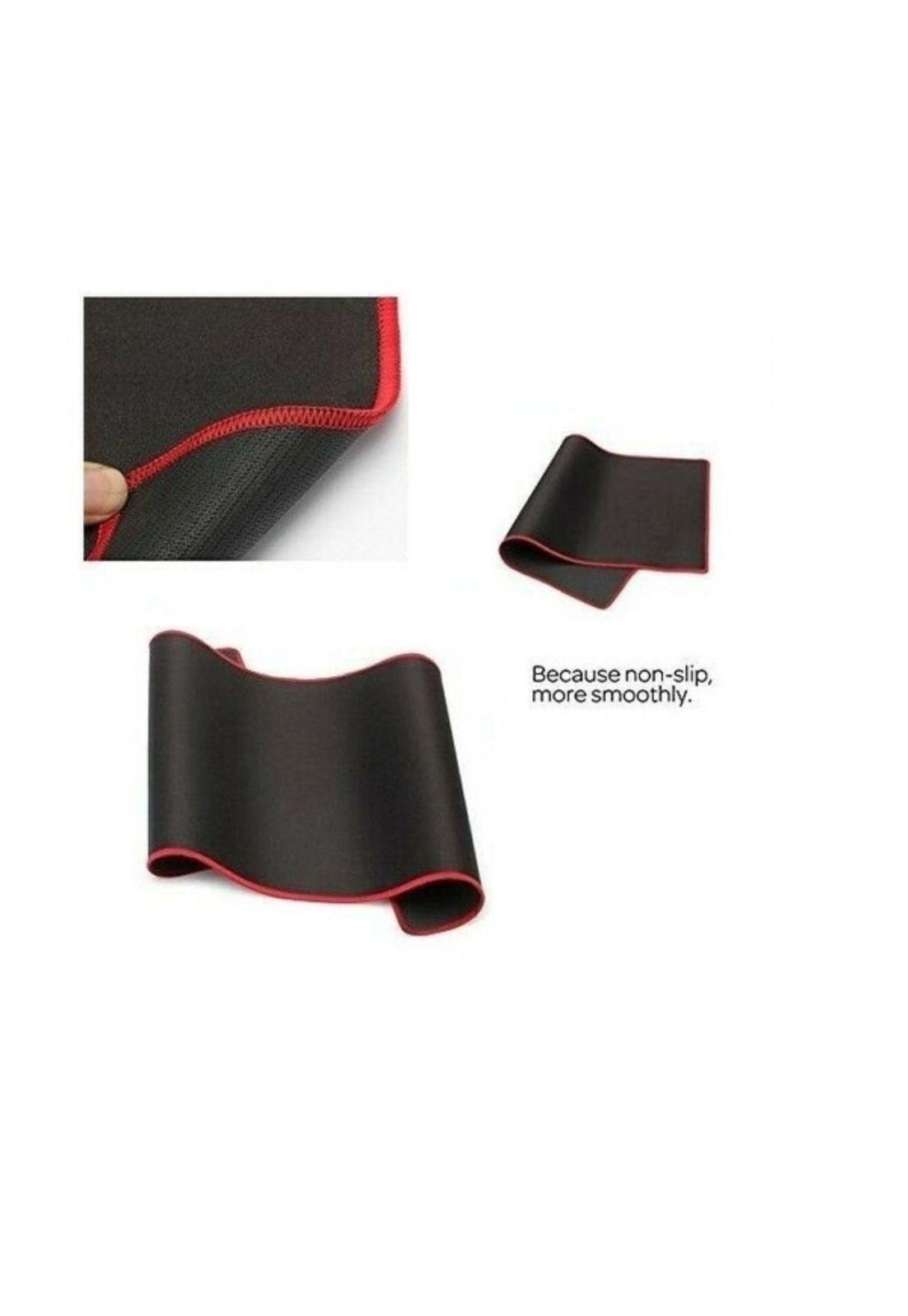 Mouse Pad Gamer K8 Negro Borde Cocido 70x30cm Antideslizante-0