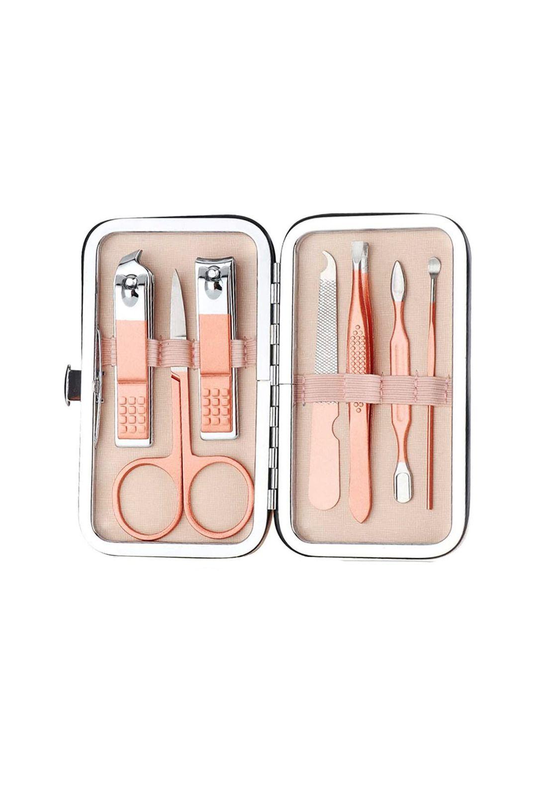 Set Manicure y Pedicure Profesional 7 Piezas Color Rosado-0