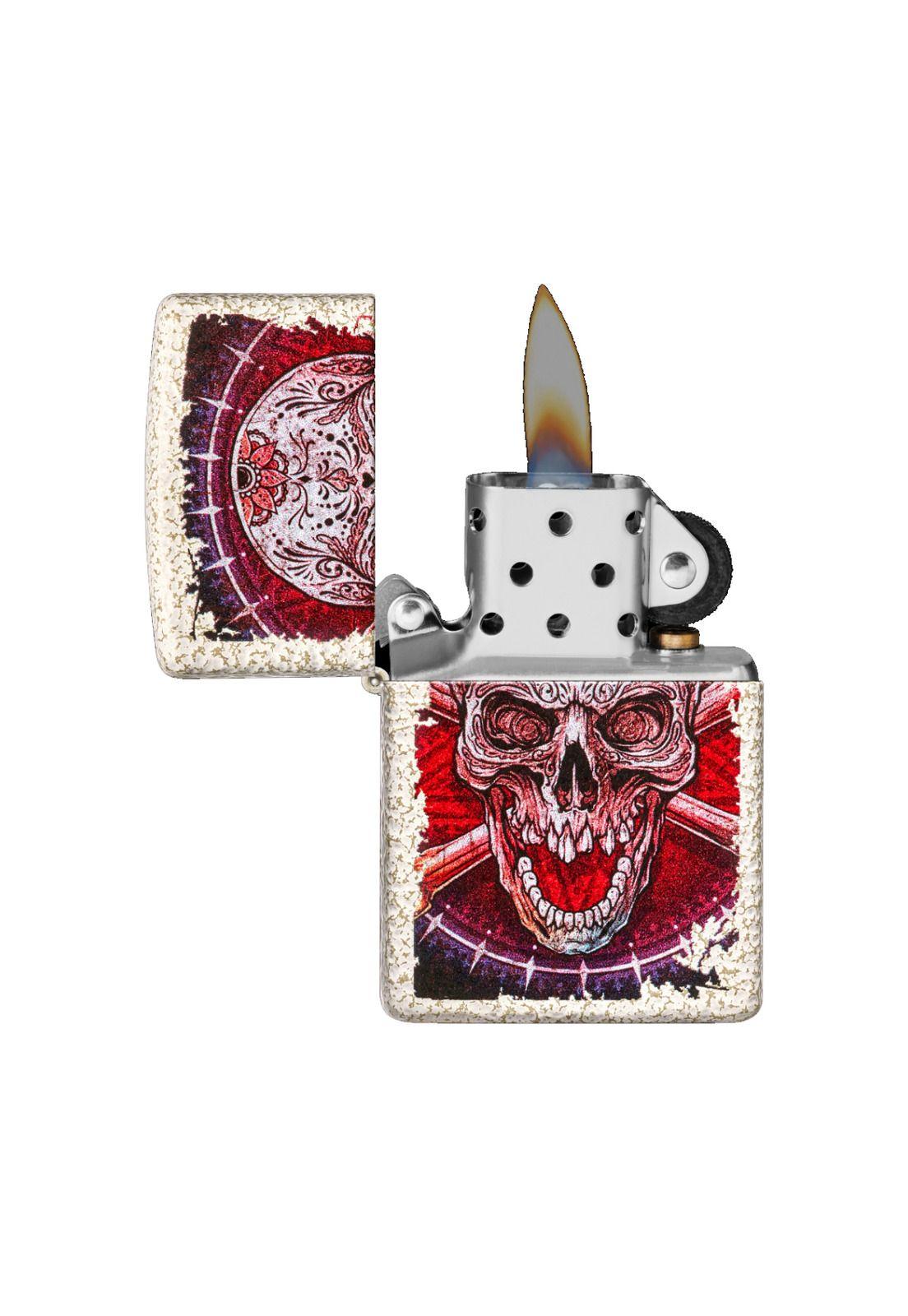 Encendedor Zippo Skull Mandala Design Blanco ZP49410-1