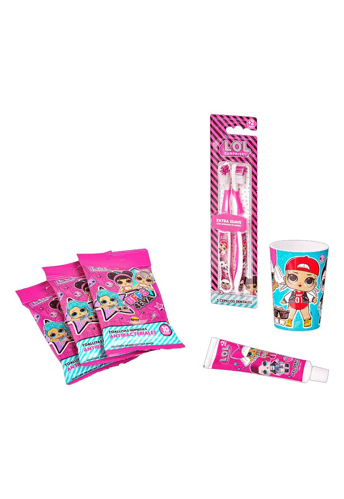 Bolso Lol Surprise Set Dental+Toallas Humedas Antibacterial-1