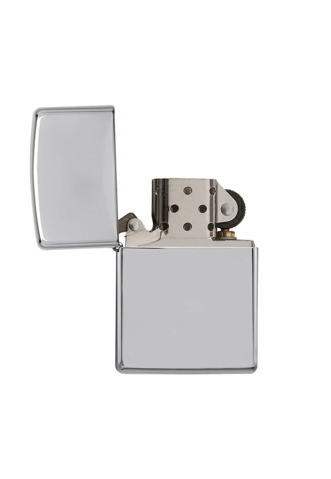 Encendedor Zippo High Polish Chrome Plateado ZP250 (Talle:Tamaño Único)-5