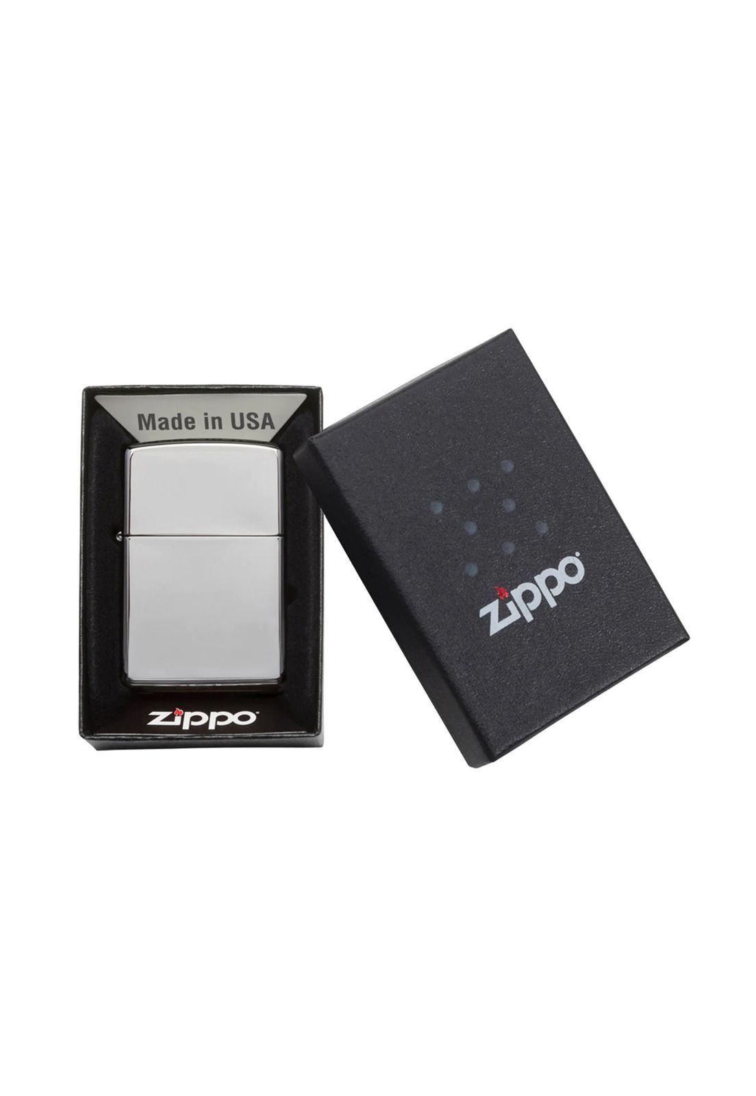 Encendedor Zippo High Polish Chrome Plateado ZP250 (Talle:Tamaño Único)-6