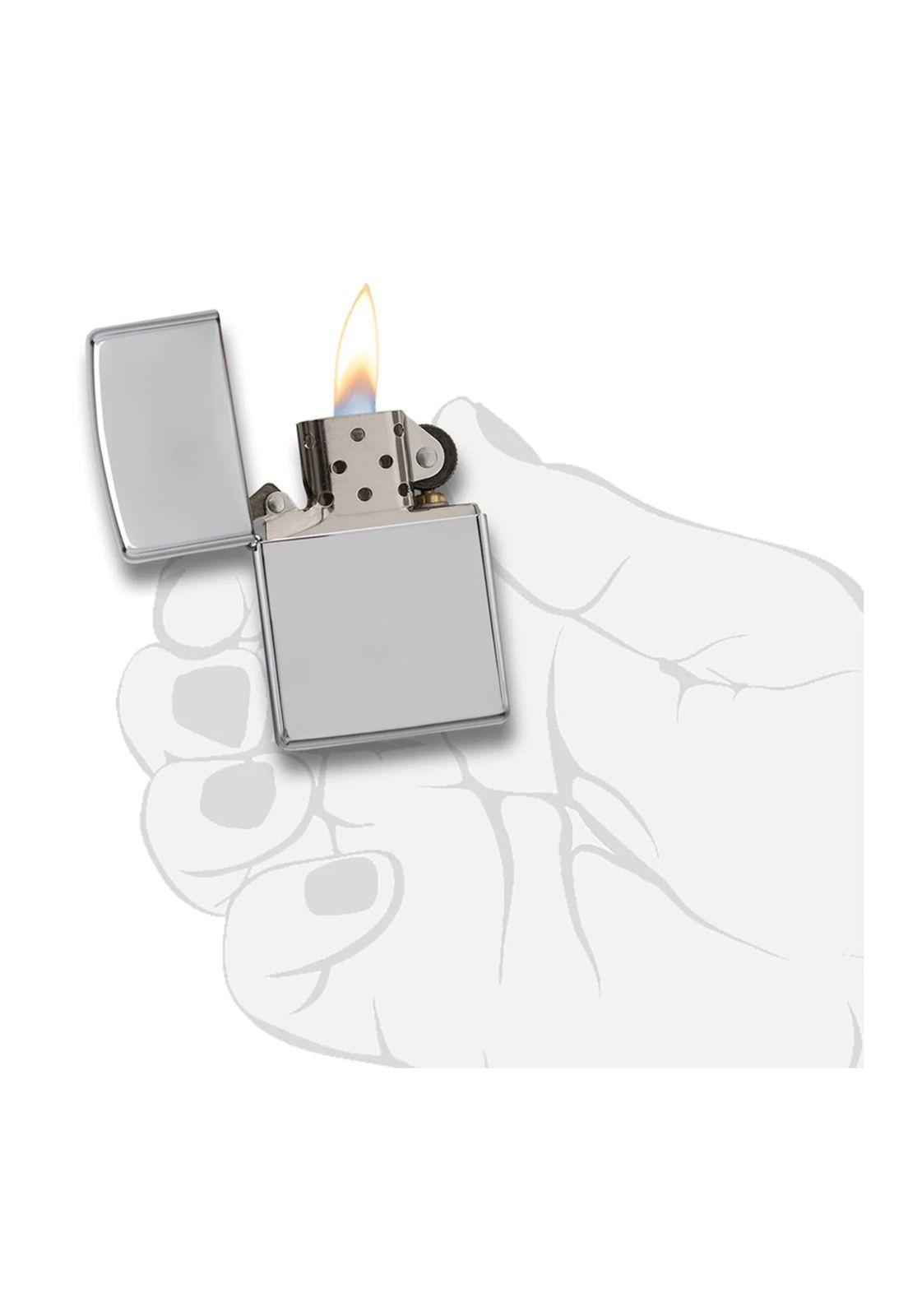 Encendedor Zippo High Polish Chrome Plateado ZP250 (Talle:Tamaño Único)-7