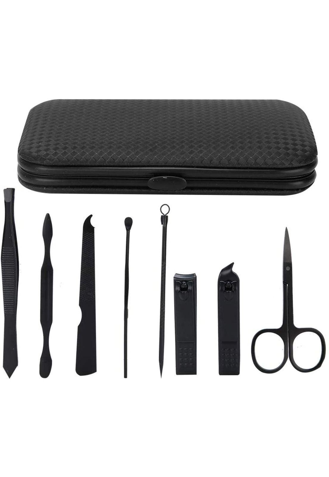 Set Manicure Y Pedicure Profesional 8 Piezas Color Negro.-2