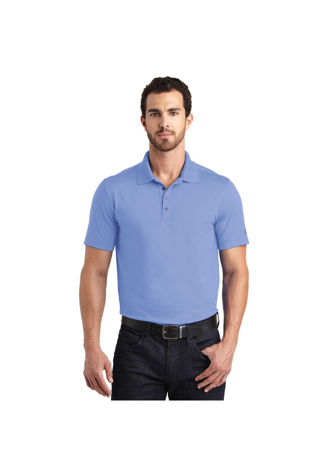 Polera Pique Lisa Manga Corta Color Celeste Sangiovanni-1