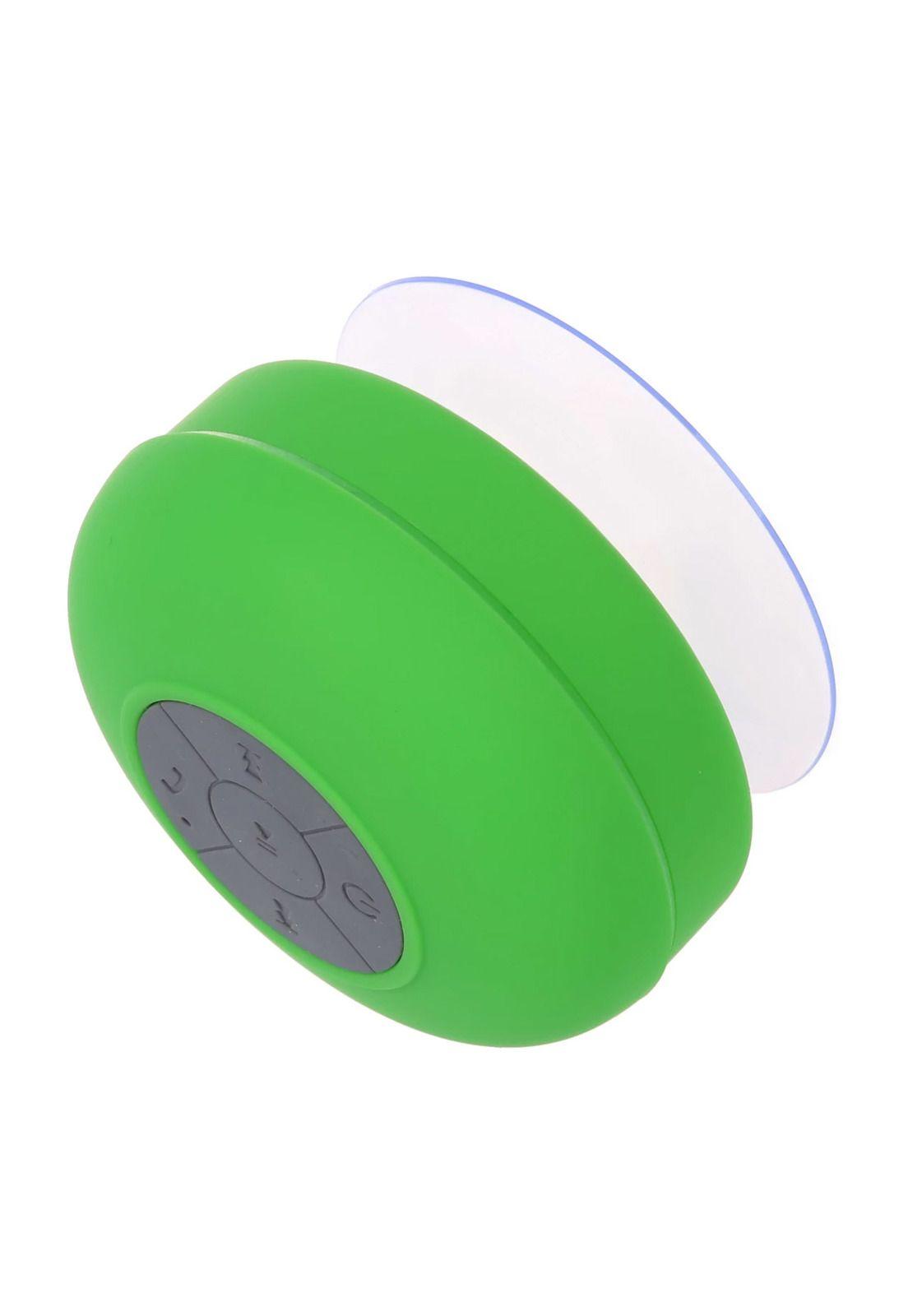 Parlante Bluetooth Impermeable Para Ducha Con Ventosa Verde-2