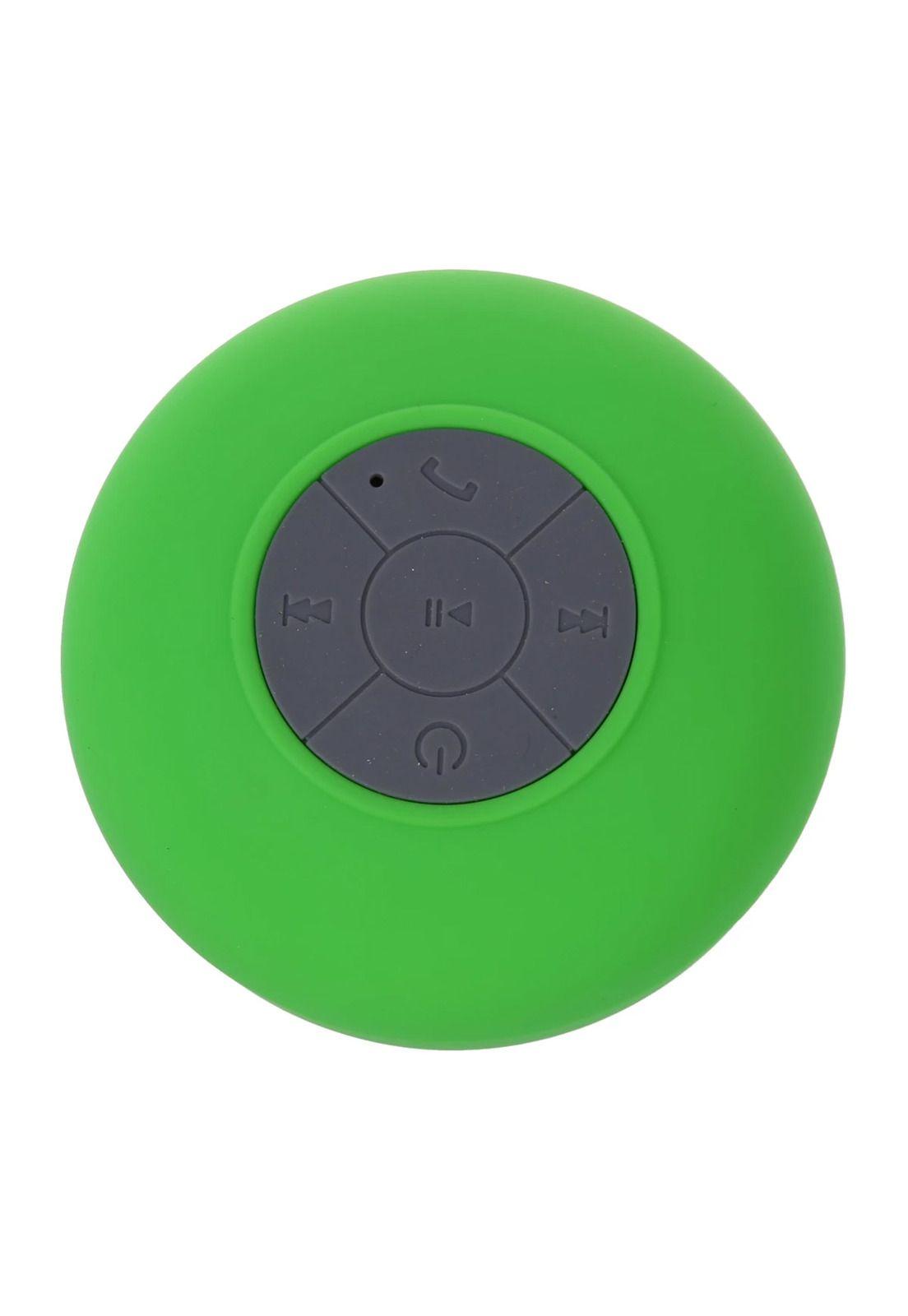 Parlante Bluetooth Impermeable Para Ducha Con Ventosa Verde-3