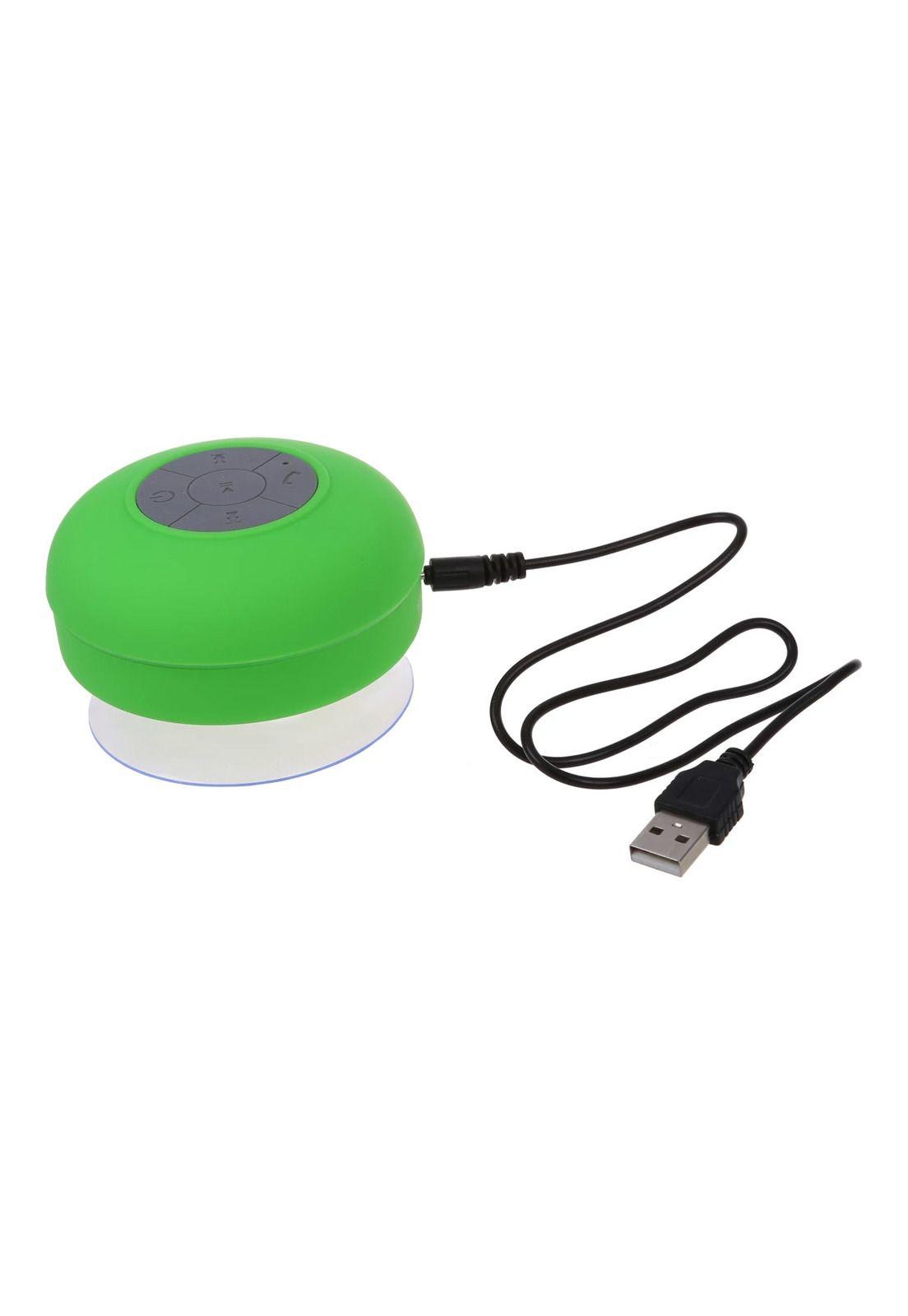 Parlante Bluetooth Impermeable Para Ducha Con Ventosa Verde-4
