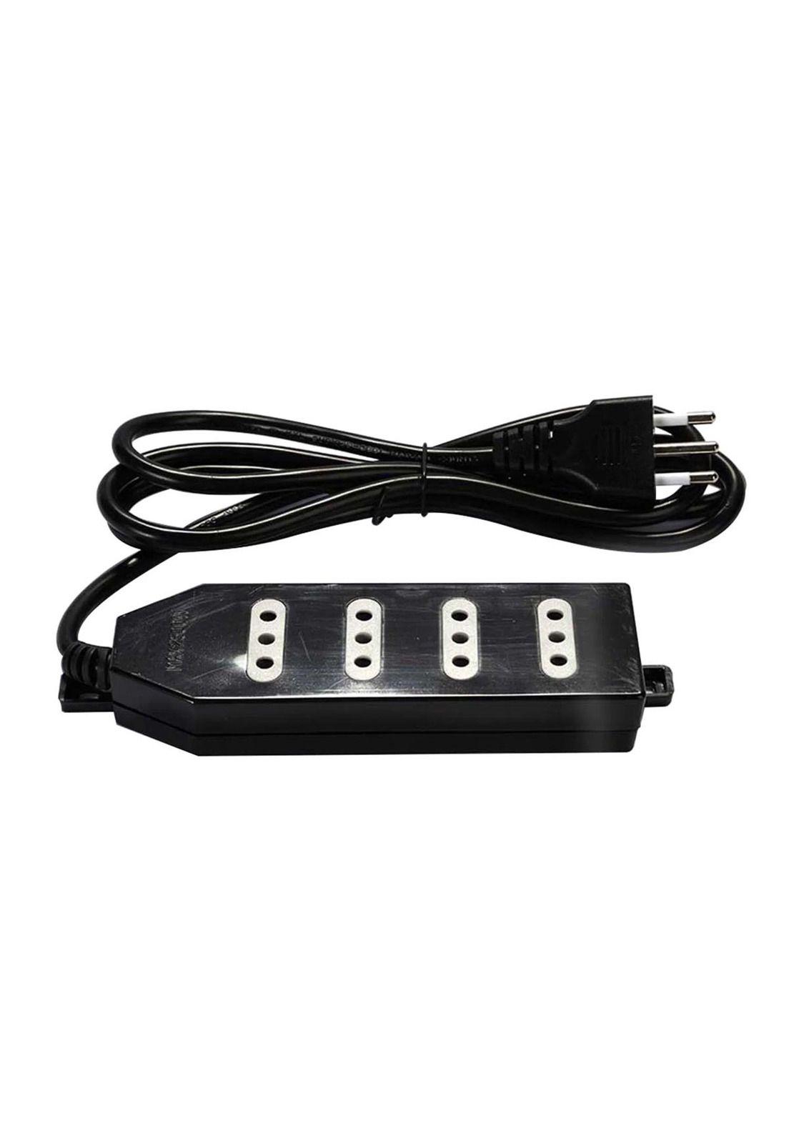 Alargador 4 tomas 1,5 Mts Negro Macrotel-0