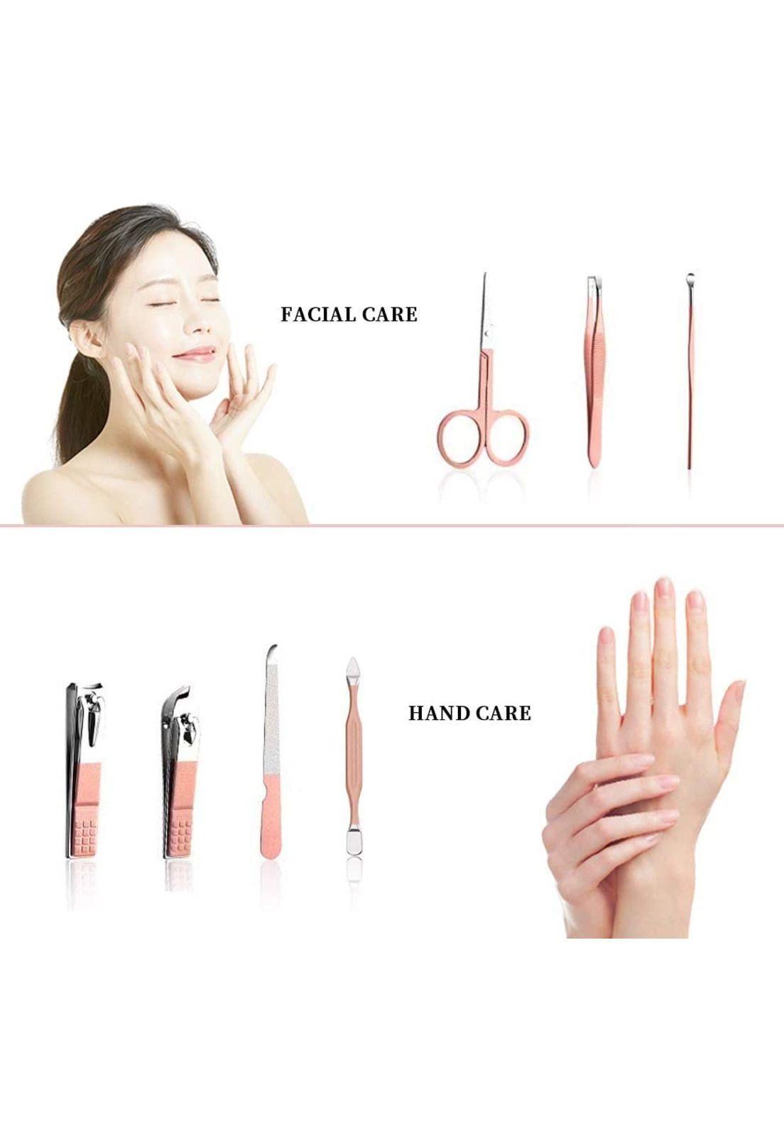 Pack 3 Sets Manicure Y Pedicure 7 Piezas Color Rosado-4