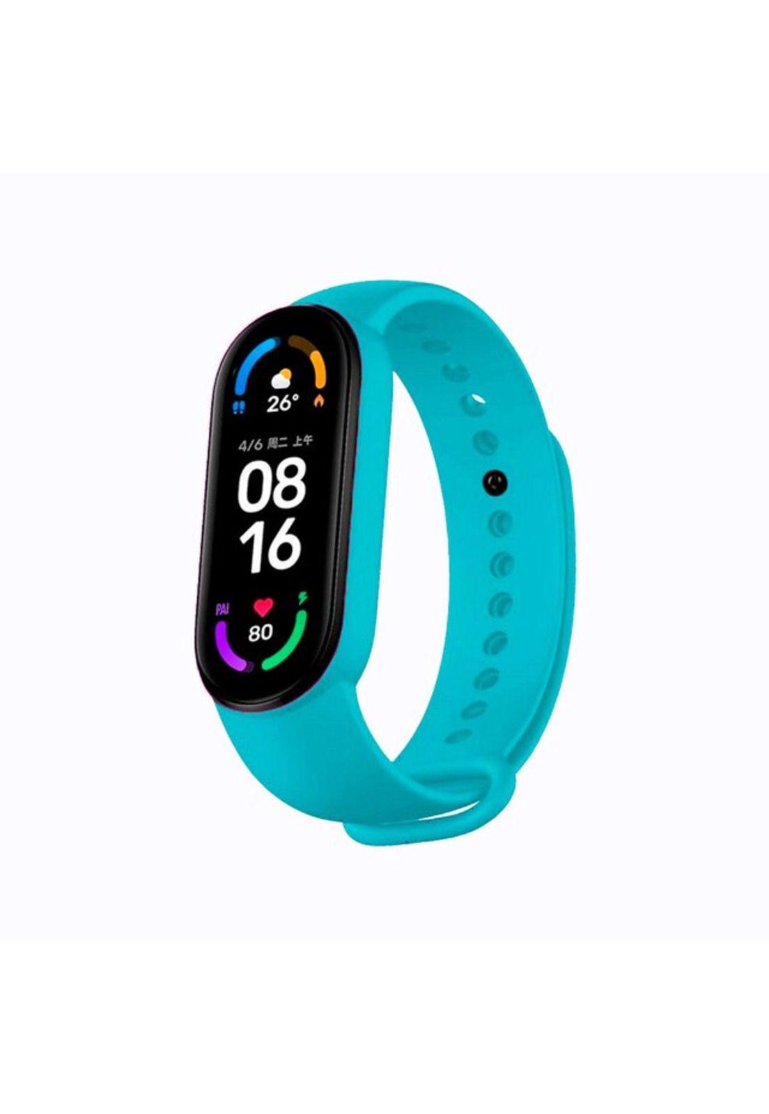 Reloj Smart Band M6 Monitor Cardiaco Deportes Calorias Turquesa-0